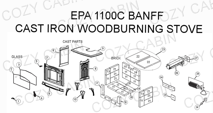 Banff Wood Burning Stove (EPA1100C) #EPA1100C